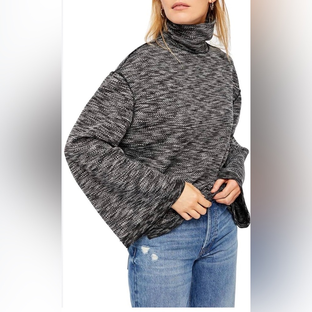 We the free sunny days tunic top sz M marled knit